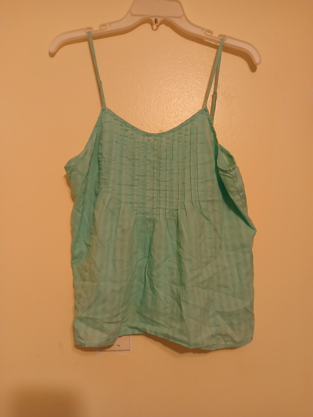 Maurices Mint Green Pleated Spaghetti Strap Cami